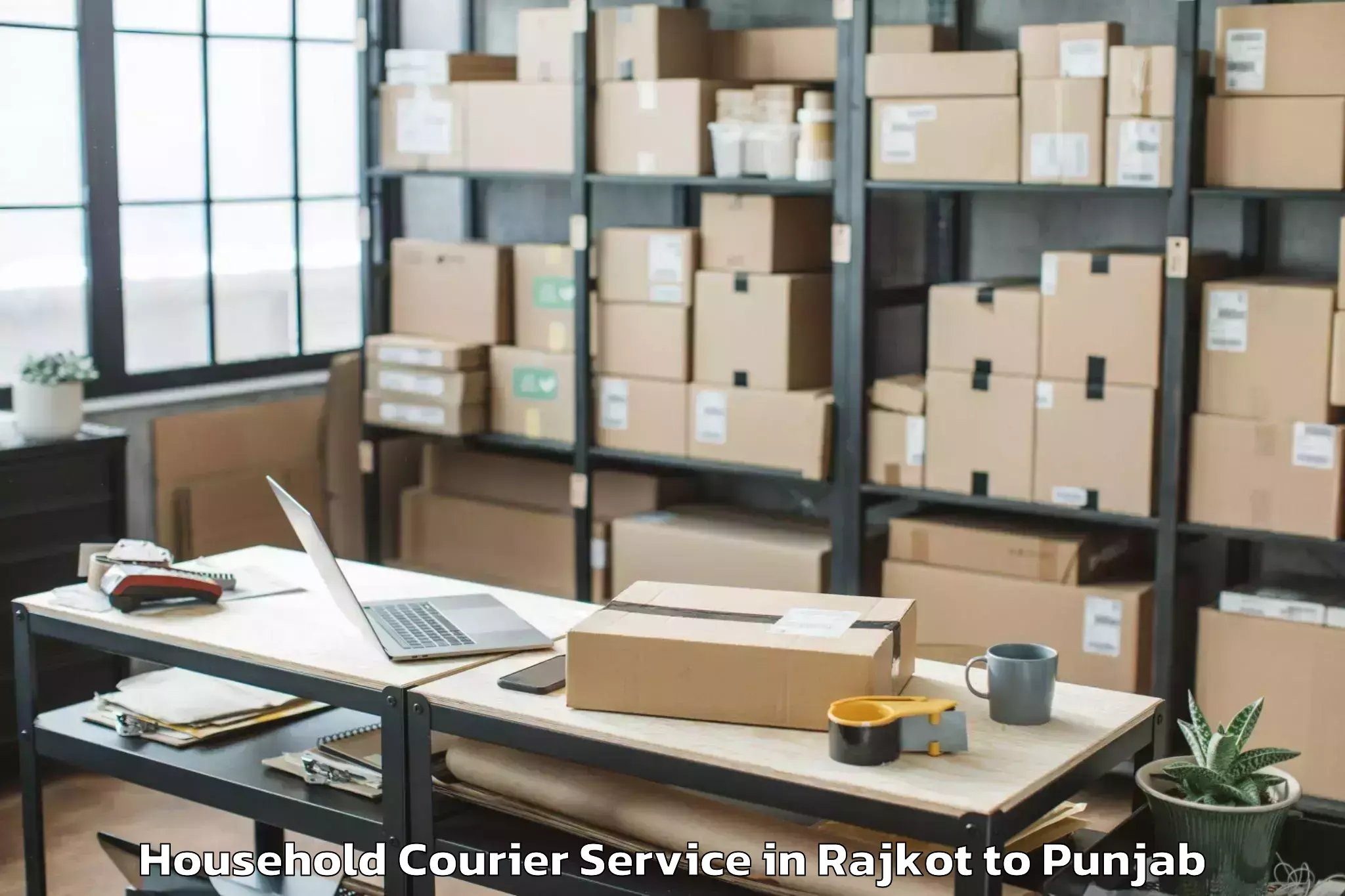 Rajkot to Chitkara University Punjab Pun Household Courier